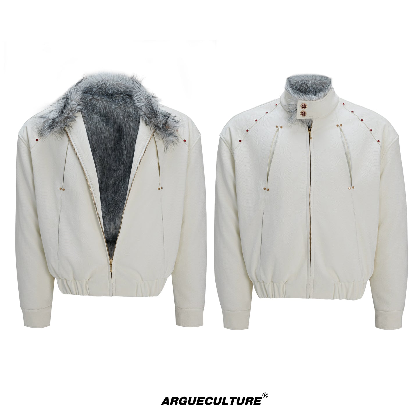 Fake Fur Collar Fleece Lining Heavyweight Puffer Jacket WN22596