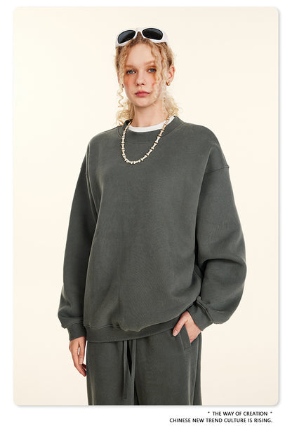 Fleece Lining Oversize Sweatshirt WN9928