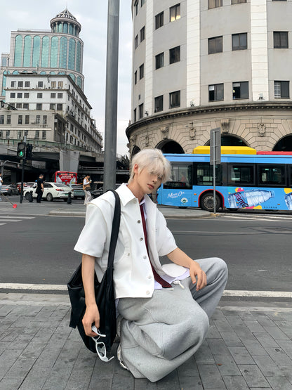 Double Layer Design Standing-Collar Jacket WN19861