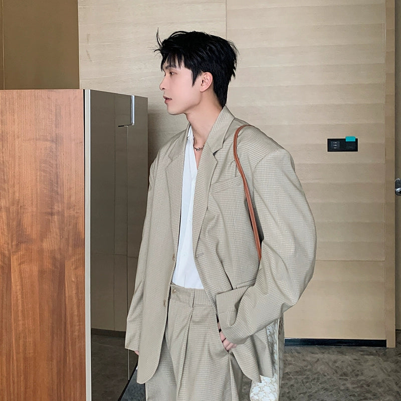 Plaid Tailored Jacket & Plaid Trousers Setup WN20410