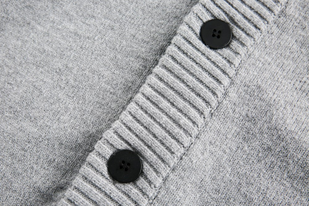 Letter Embroidery Hooded Knit Cardigan WN28125