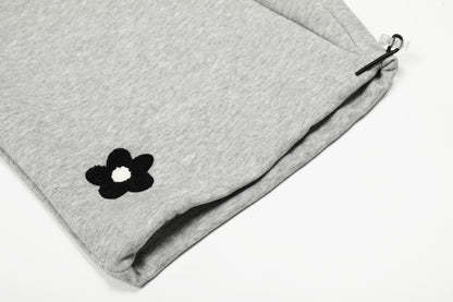 Flower Print Drawstring Wide Leg Sweatpants WN25427