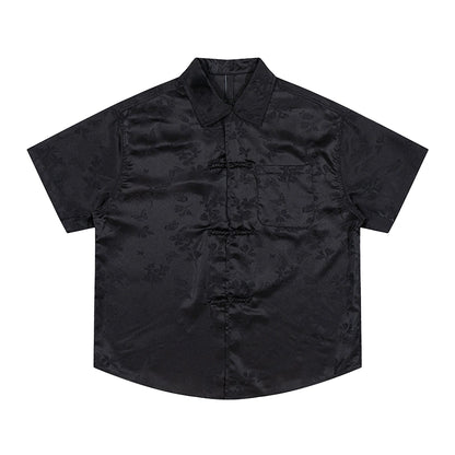 Chinese Syle Buckle Short Sleeve Shirt WN7521