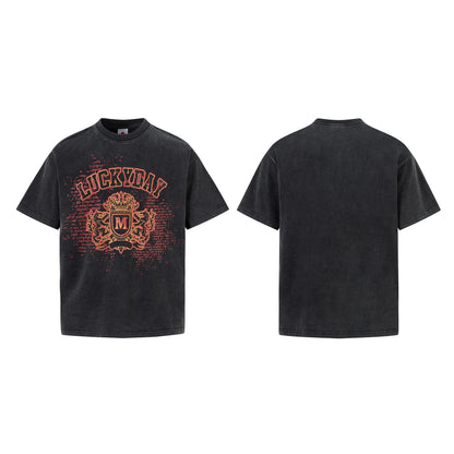 Washed Print Short Sleeve T-Shirt WN25885
