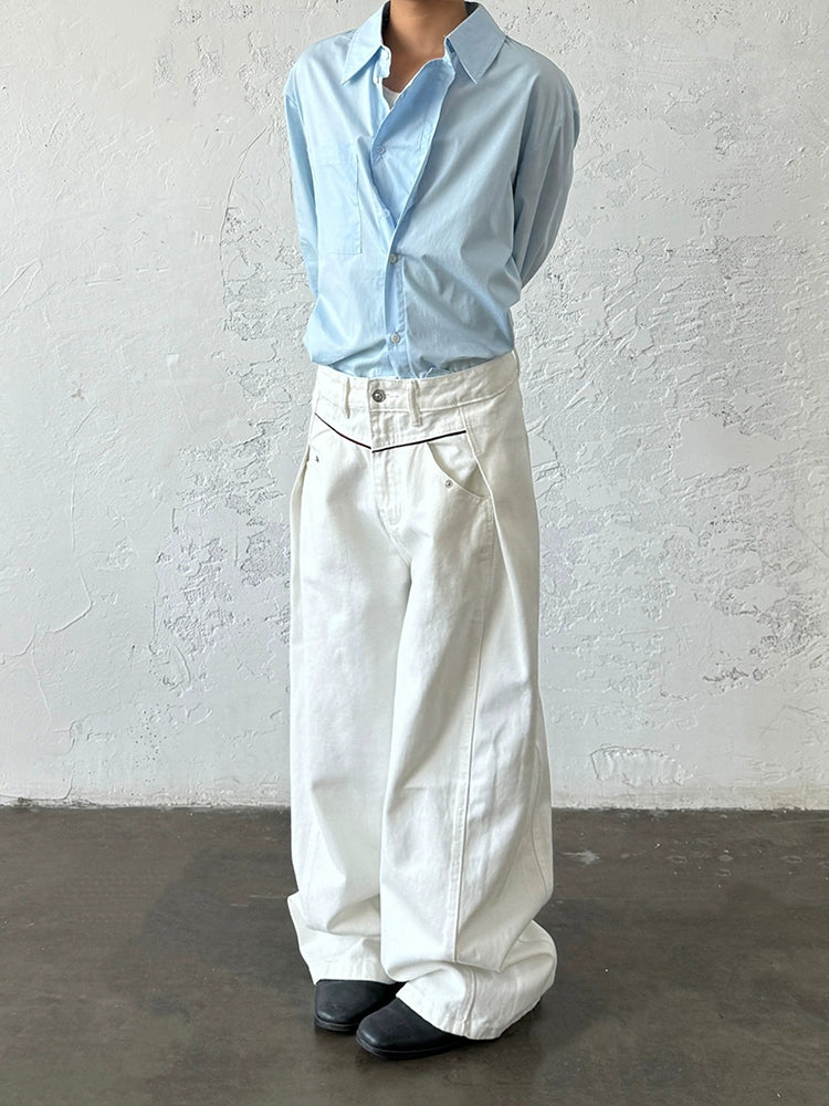 Wide Leg Denim Jeans WN19943