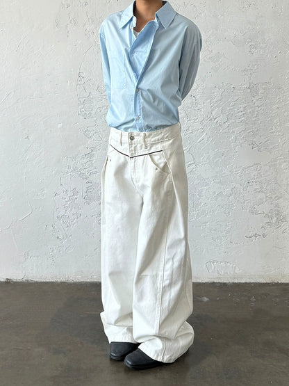 Wide Leg Denim Jeans WN19943