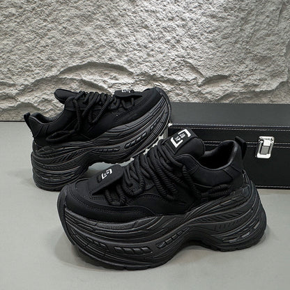 Rope Lace Panel Chunky Sole Sneakers WN24641