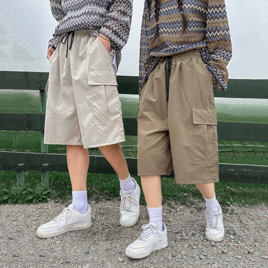 Wide Leg Cargo Half Pants WN20277