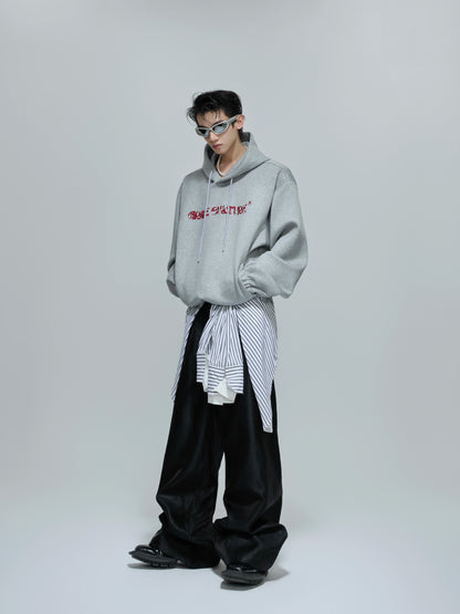 Beaded Embroidery Oversize Hoodie WN21696