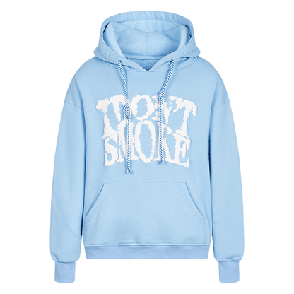 Puffy Cloud Print Fleece Pullover Hoodie WN10065