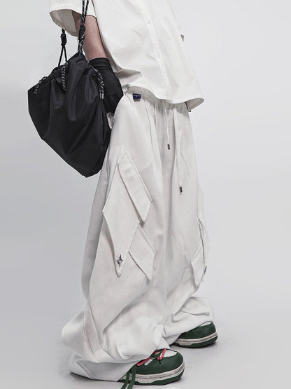 Multi Pocket Wide Leg Cargo Pants WN23975