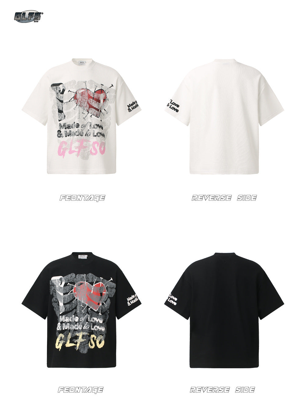 Skeleton Heart Graphic Short Sleeve T-Shirt WN26492