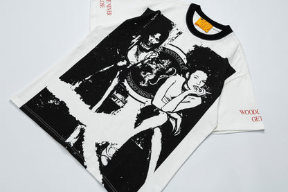 Creative Figure Print Short Sleeve T-Shirt WN26050