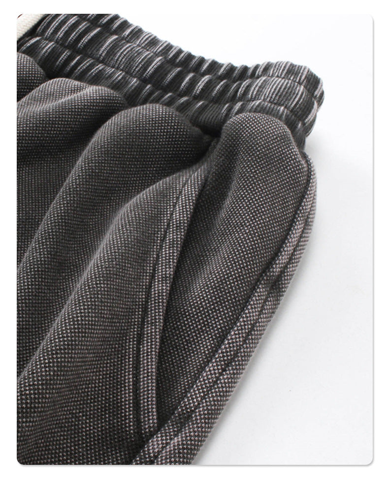 Oversize Washed Short-sleeve T-shirt & Washed Short Sweatpants Setup WN6612