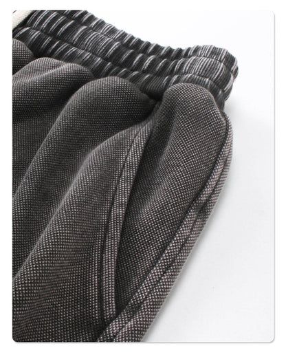 Oversize Washed Short-sleeve T-shirt & Washed Short Sweatpants Setup WN6612