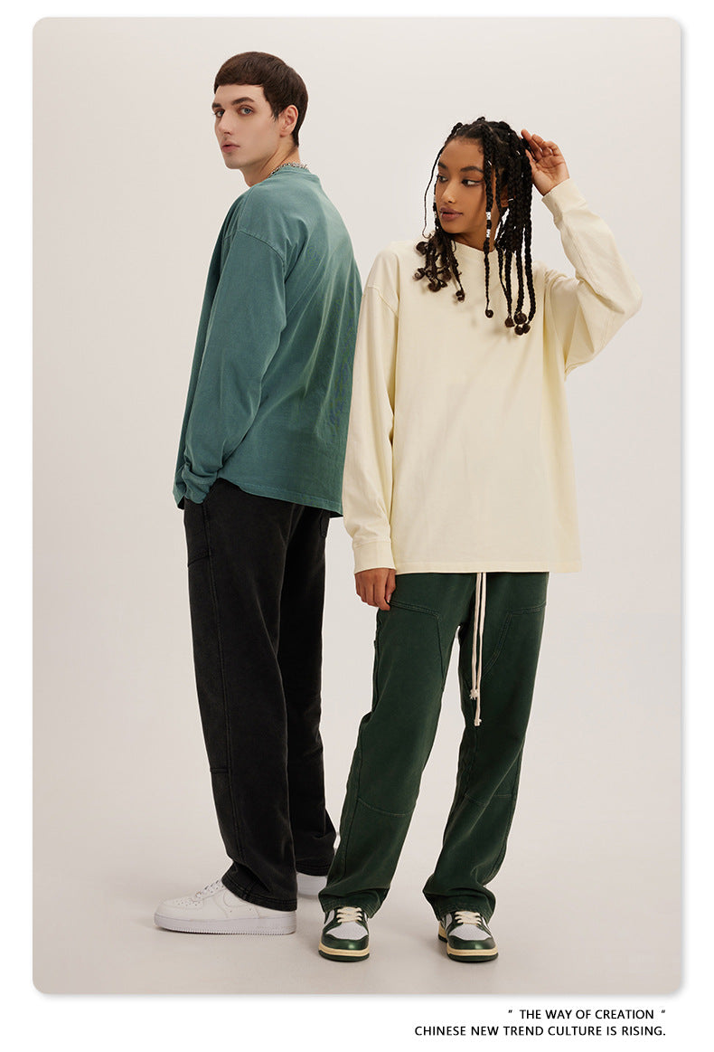 Oversize Washed Long Sleeve T-Shirt WN6052