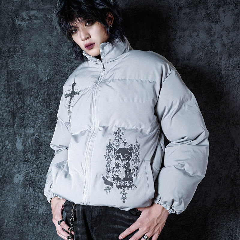 Graphic Design Puffer Jacket WN15972