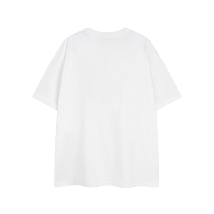 Washed Graphic Car Print Short Sleeve T-Shirt WN25775