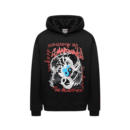 Dragon Graphic Print Pullover Hoodie WN11952