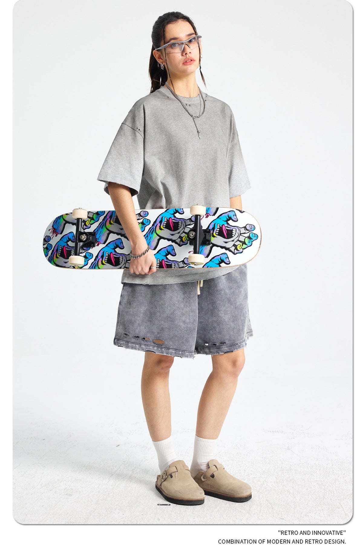 Spray Dye Damage Washed Short Sleeve T-Shirt WN16274