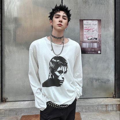 Oversize Graphic Print Long Sleeve T-Shirt WN25139