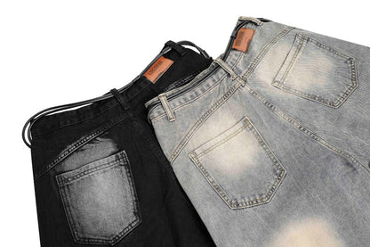 Spray Paint Gradient Wide Leg Denim Jeans WN28063