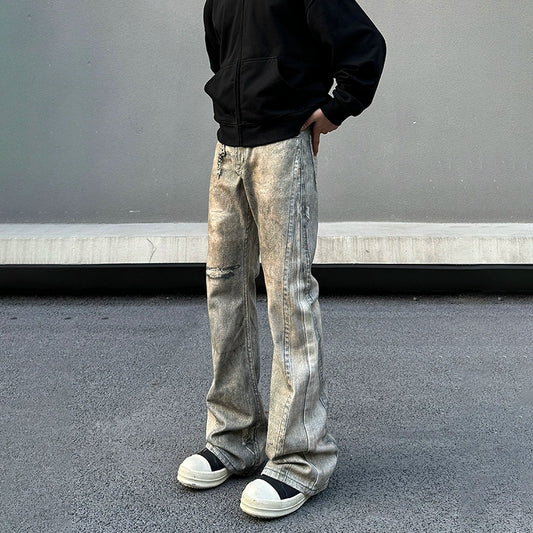 Digital Print Flare Denim Jeans WN19510