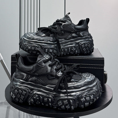 Mesh Platform Chunky Sole Sneakers WN24625