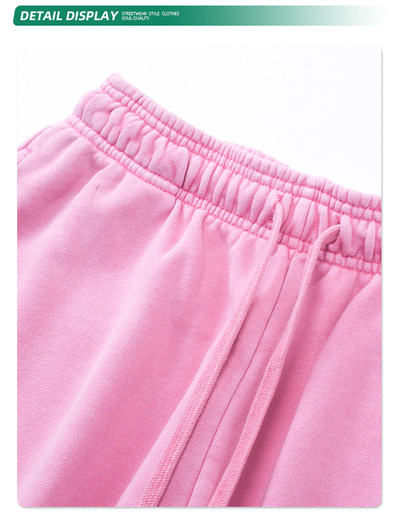 Washed Dyed Oversize Damage Short-sleeve T-shirt & Short Sweatpants Setup WN6630-K