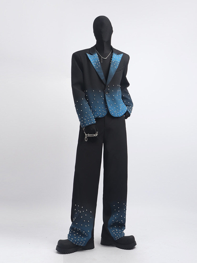Studs Gradient Tailored Jacket & Studs Gradient Flare Trousers Setup WN23733