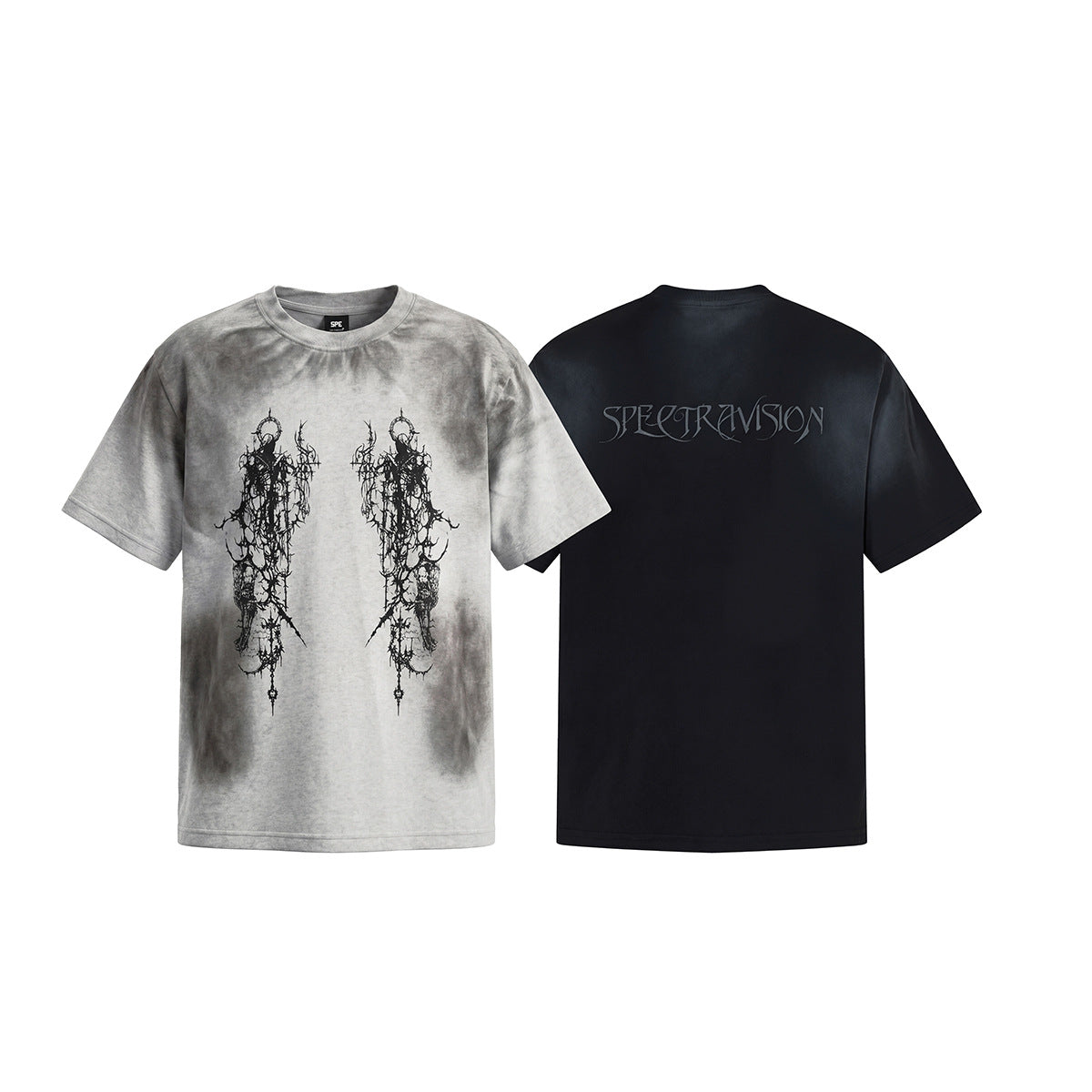 Washed Graphic Art Print Short Sleeve T-Shirt WN25500