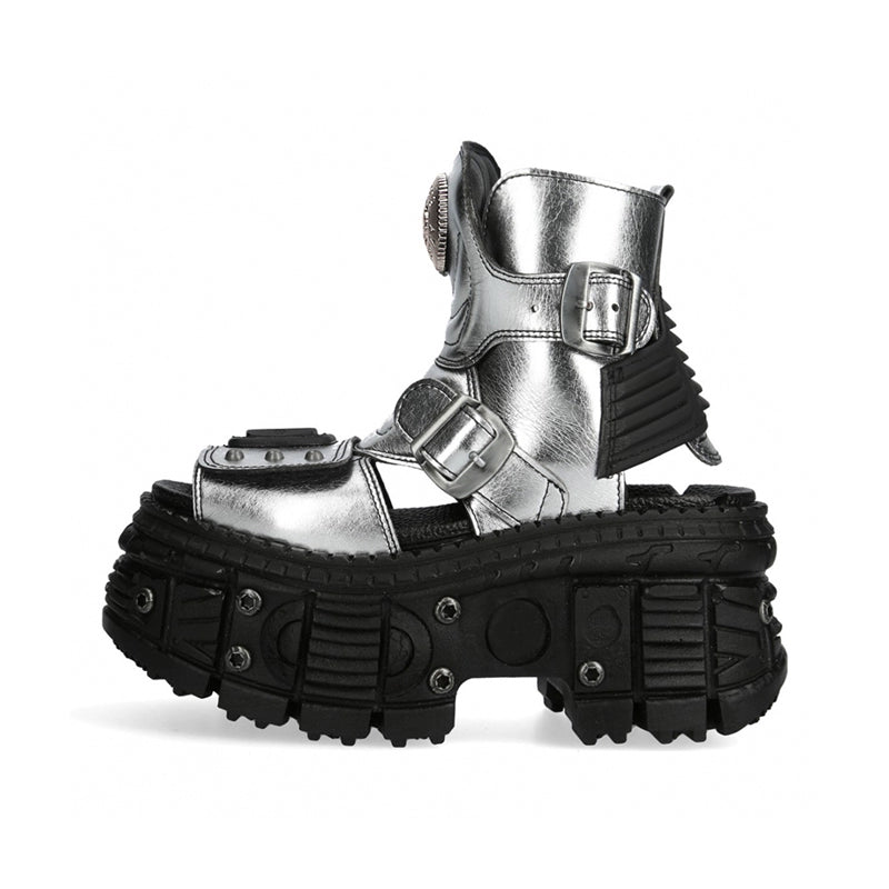 Chunky Sole Metallic Design Boots WN19189