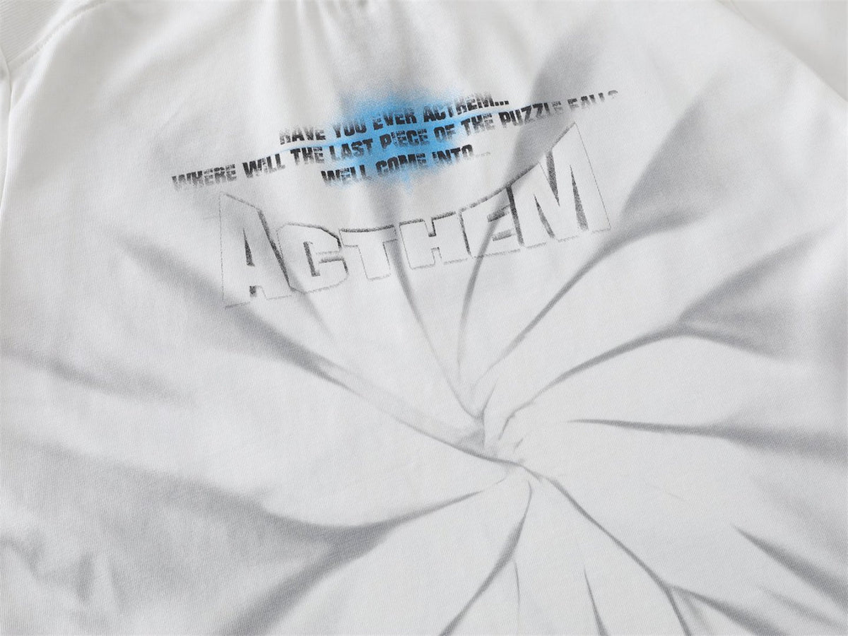 Spiral Letter Short Sleeve T-Shirt WN26779