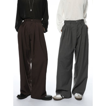 Tuck-in Wide-Leg Straight Trousers WN7093
