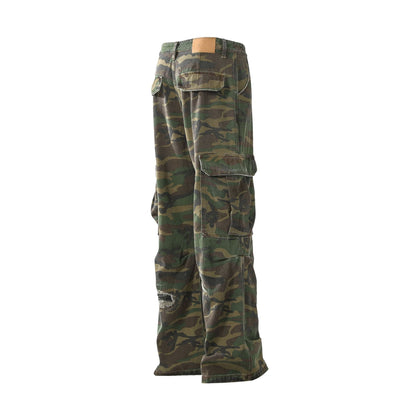 Camouflage Damage Cargo Pants WN25400