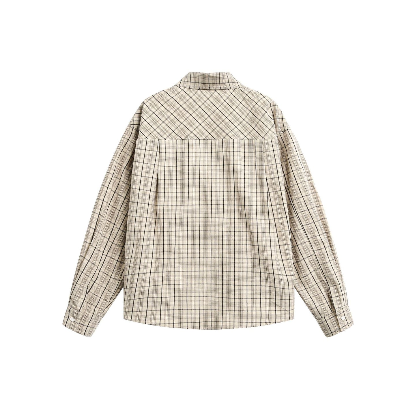 Plaid Letter Print Long Sleeve Shirt WN25410