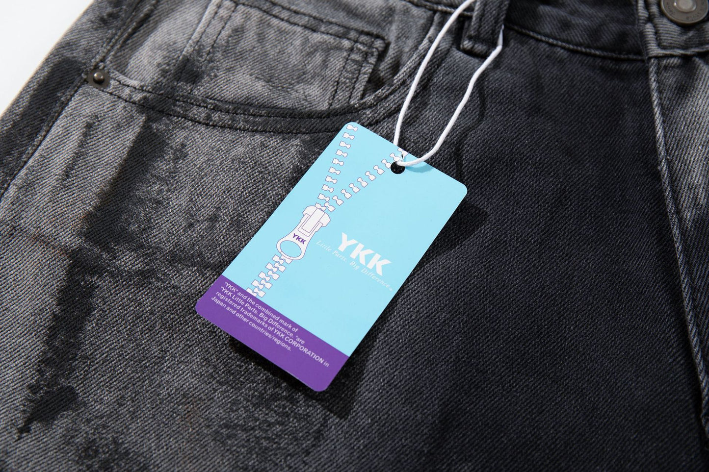 Washed Wide Leg Denim Jeans WN25408