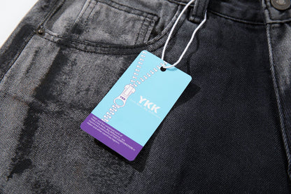 Washed Wide Leg Denim Jeans WN25408