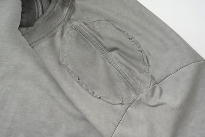 Utility Patchwork Washed Damage Short Sleeve T-Shirt WN25676