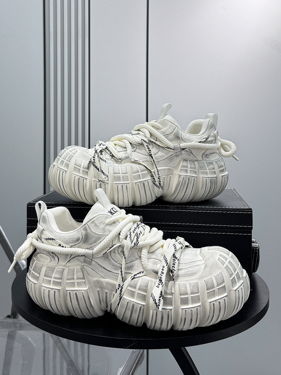 Tire-Sole Platform Lace-Up Sneakers WN24802