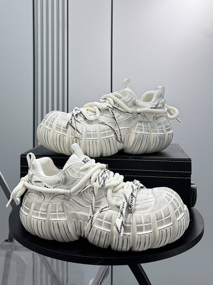 Tire-Sole Platform Lace-Up Sneakers WN24802