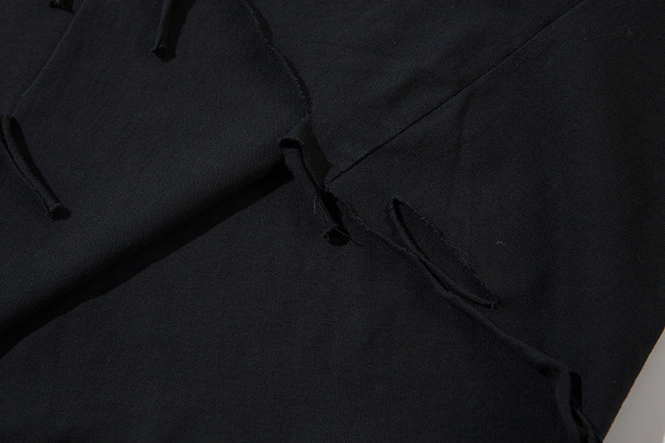 Gradient Damage Design Oversize Long Sleeve T-Shirt WN11129