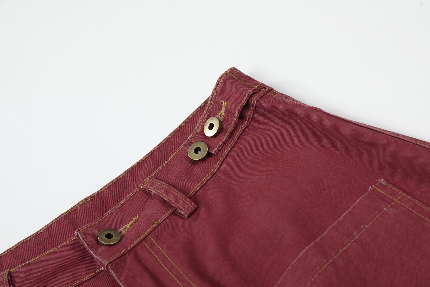 Washed Paint Studs Wide Leg Pants WN25542