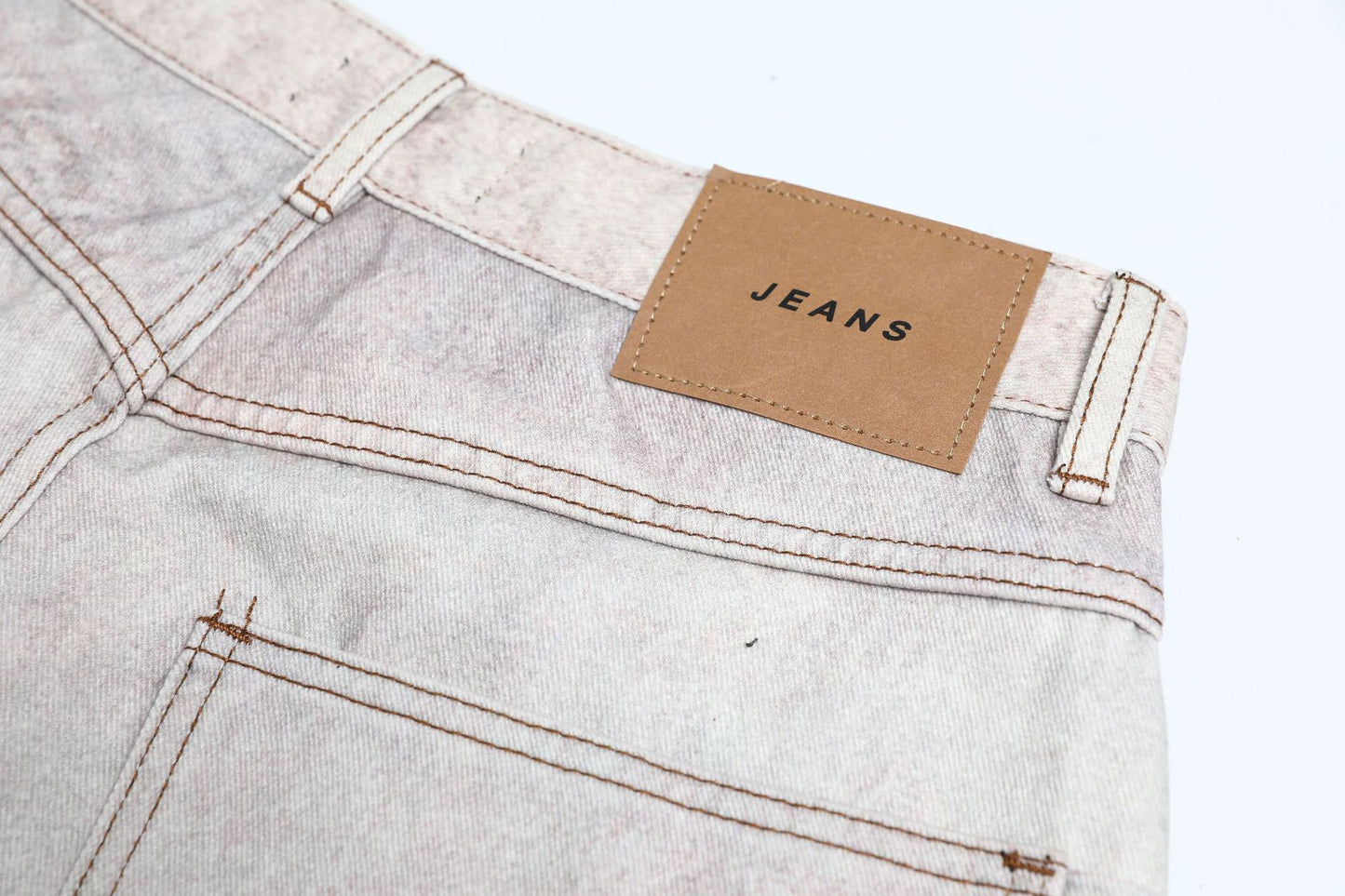 Collage Print Wide Leg Denim Jeans WN26018