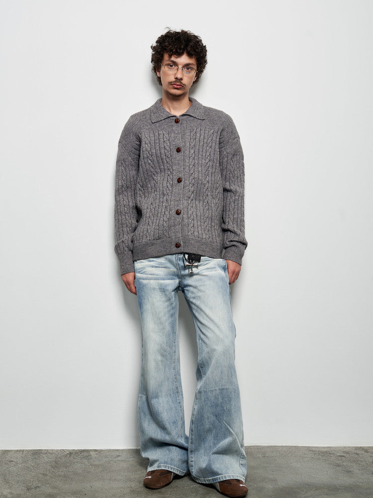 Oversize Cable Knit Cardigan WN22928