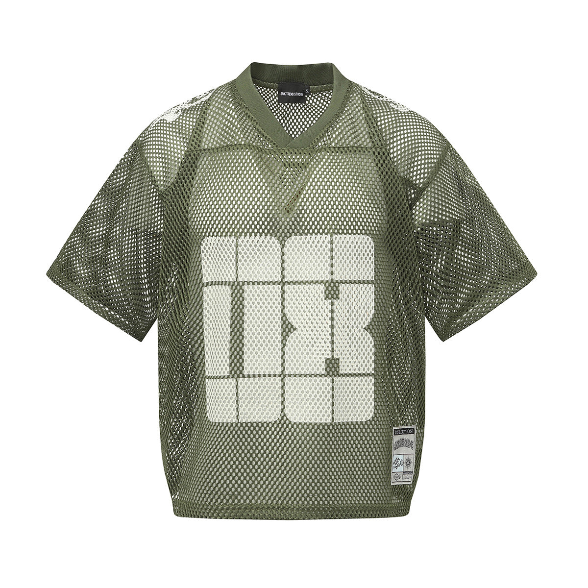 Mesh Number Print Short Sleeve T-Shirt WN25553