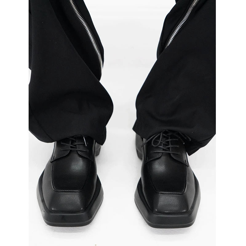 Square-Toe Leather Shoes WN19123