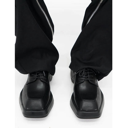 Square-Toe Leather Shoes WN19123