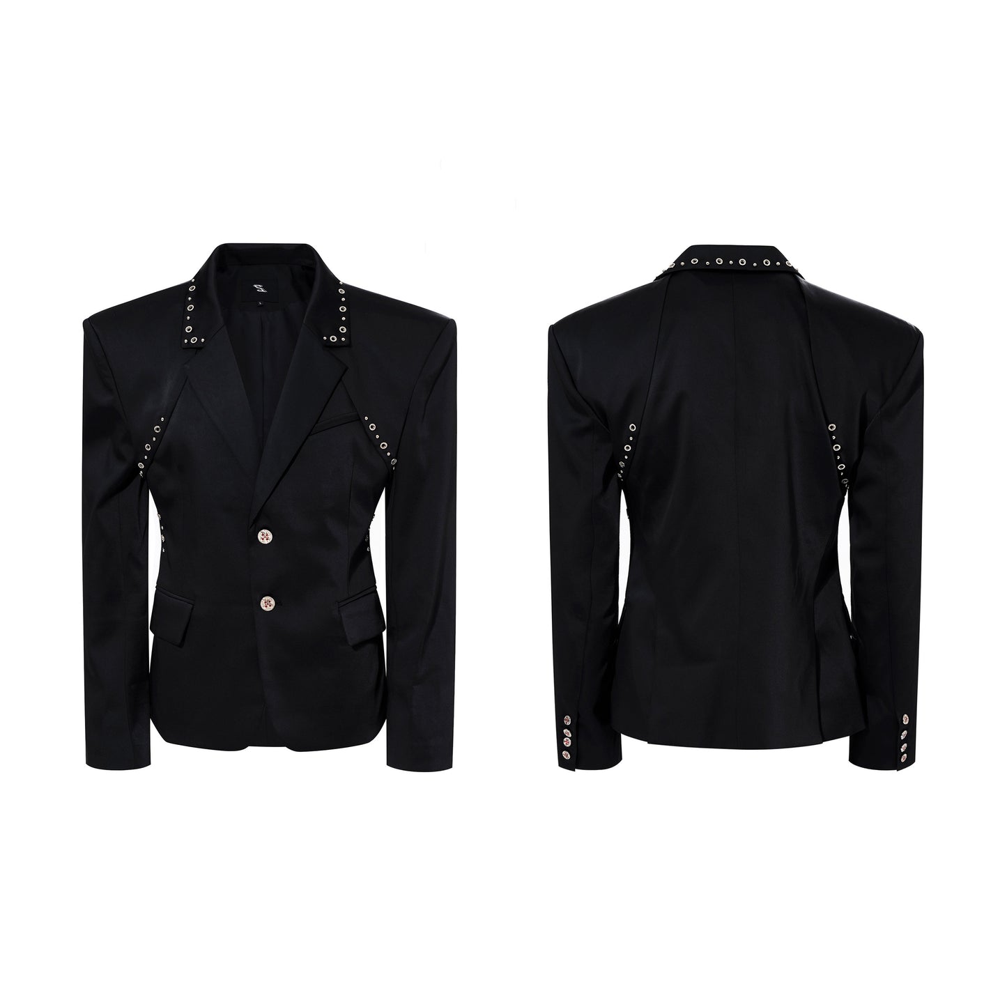 Deconstructed Waist-Cinched Tailored Jacket & Trousers Setup WN23274