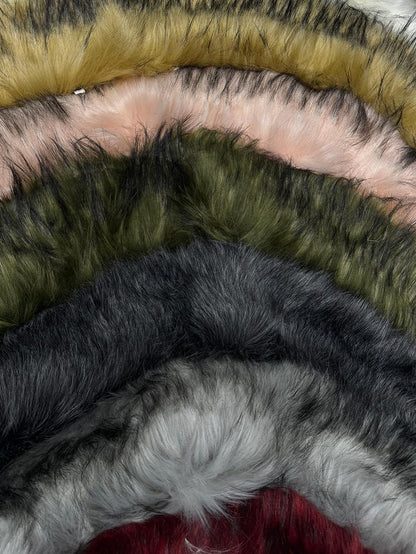 Snap Button Detachable Fake Fur Collar WN26719
